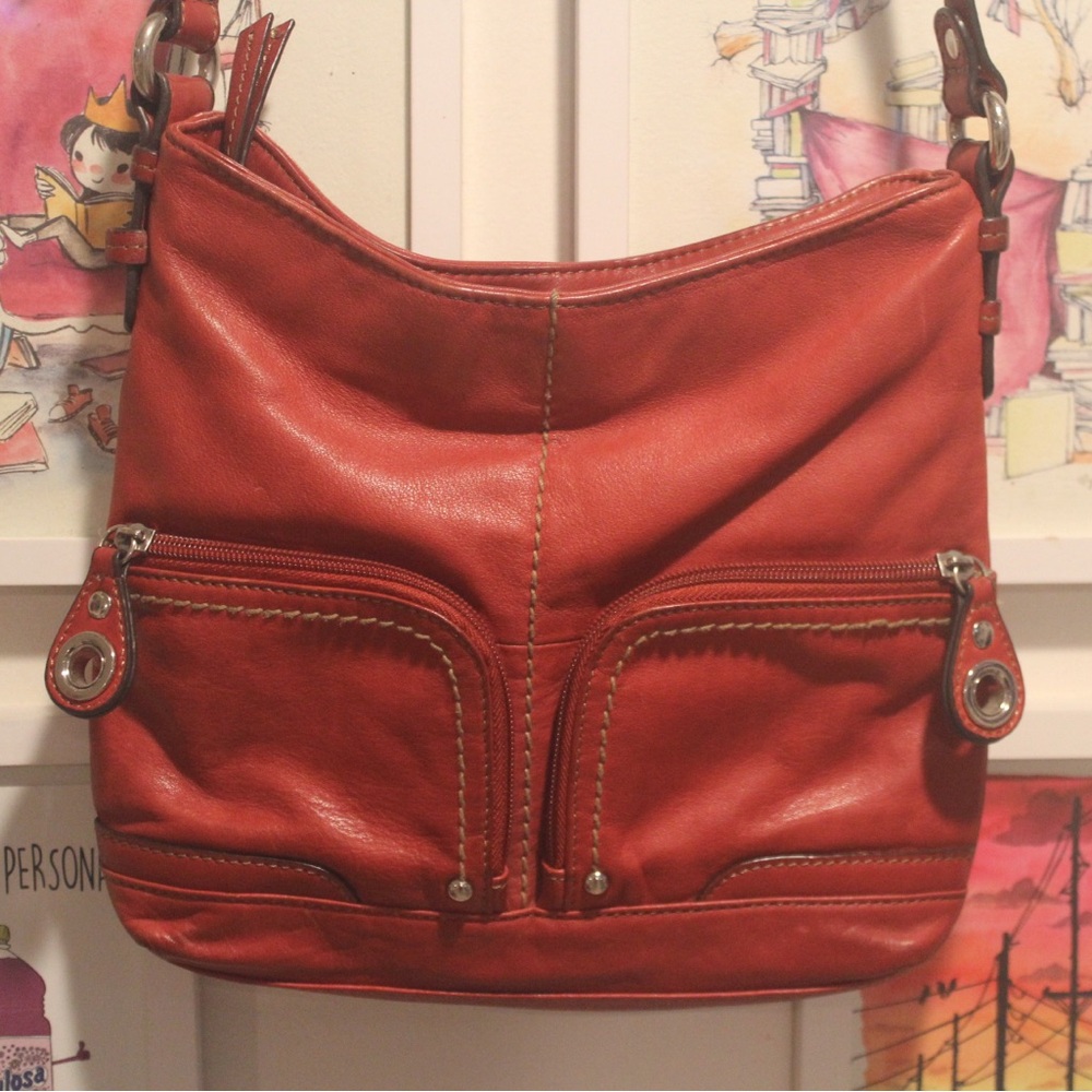 Tignanello Red Leather Bag